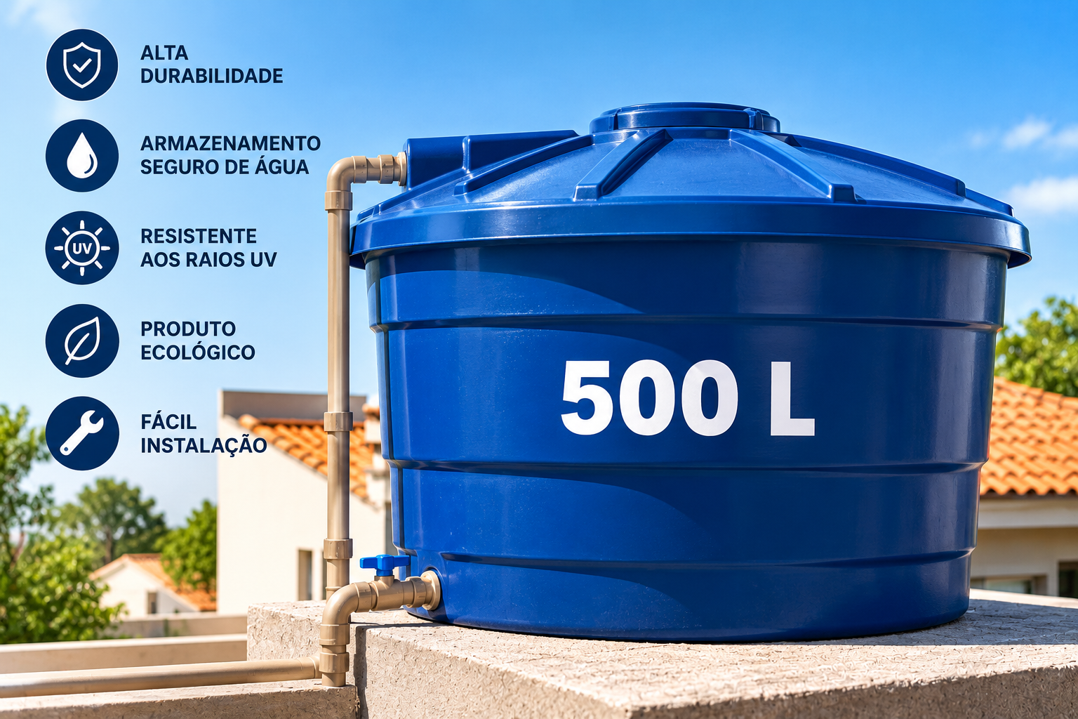 Caixa d’água 500 litros