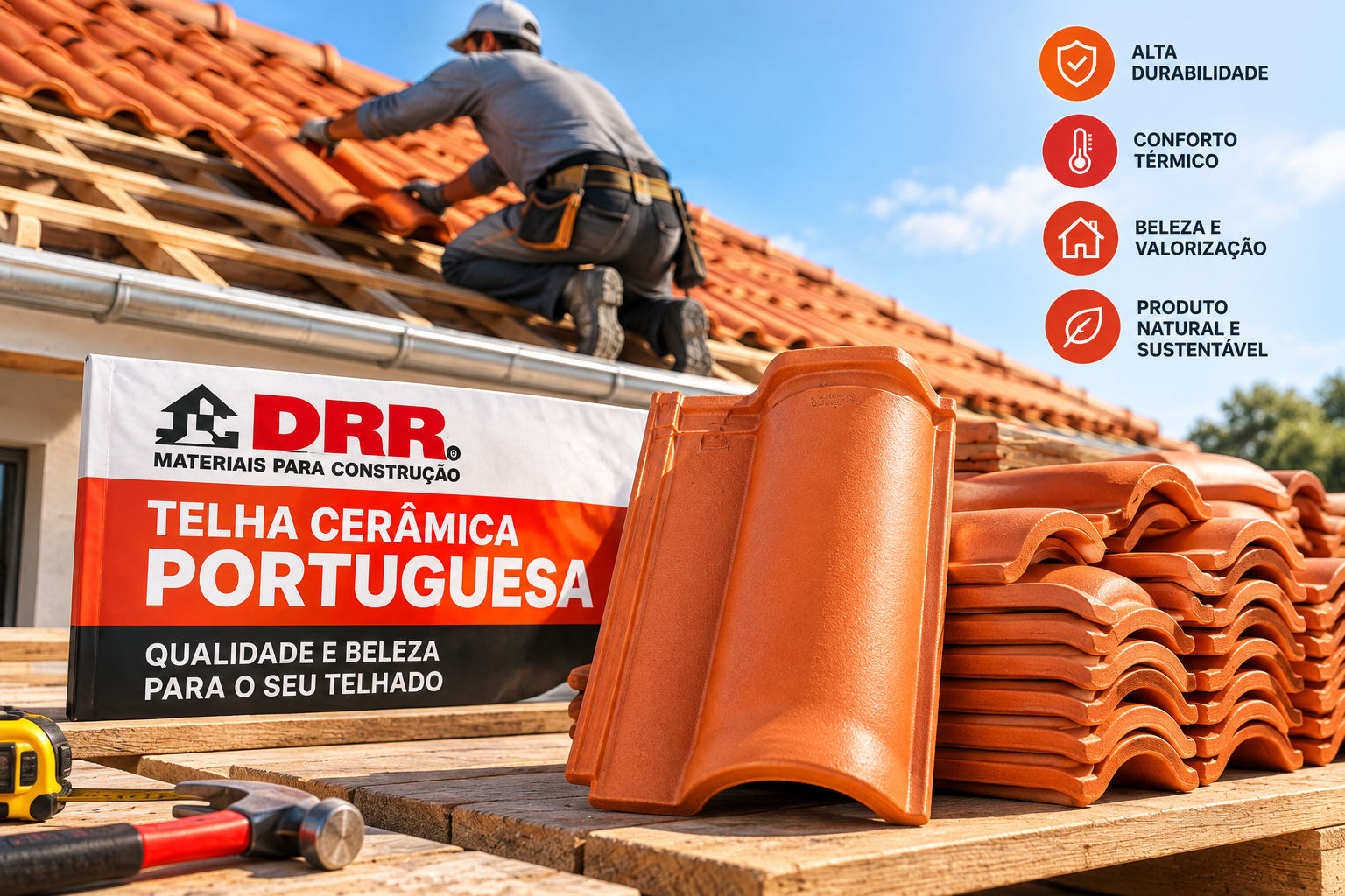 Telha cerâmica portuguesa